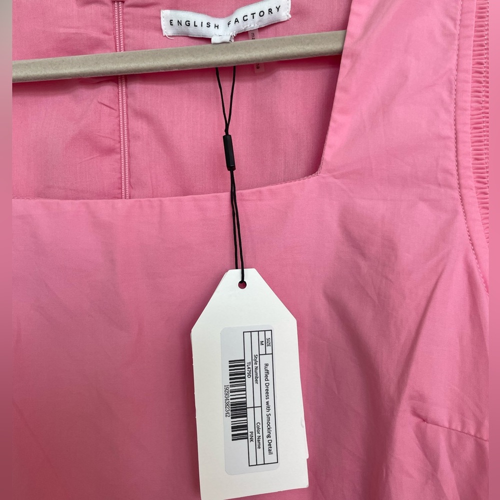 NEW! English Factory Pink Ruffled Mini Dress - Picture 2 of 11
